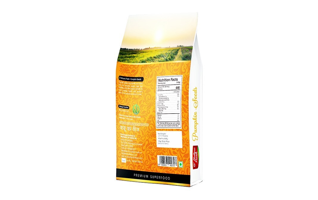 D'nature Fresh Pumpkin Seeds    Box  200 grams